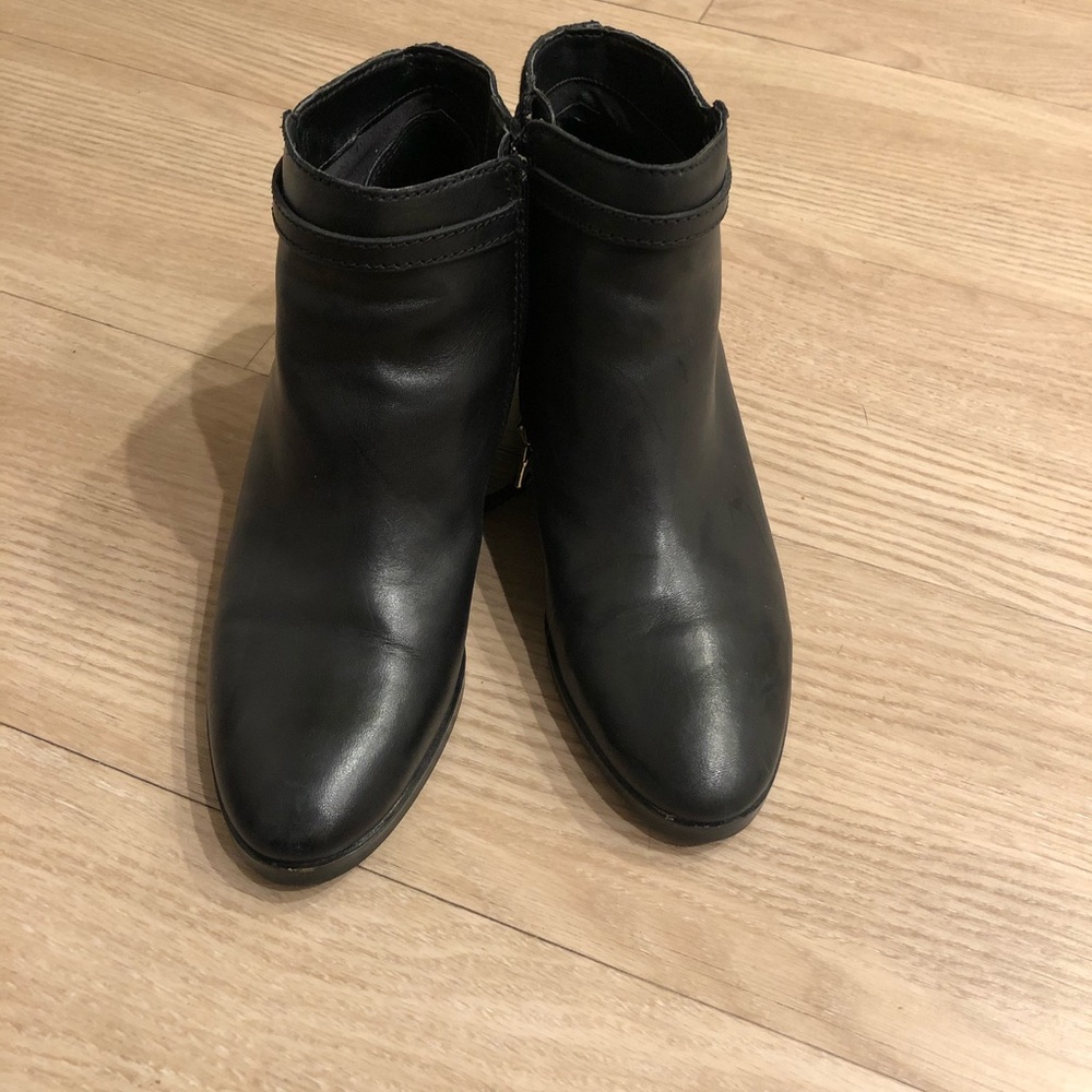 Lauren Ralph Lauren black leather booties